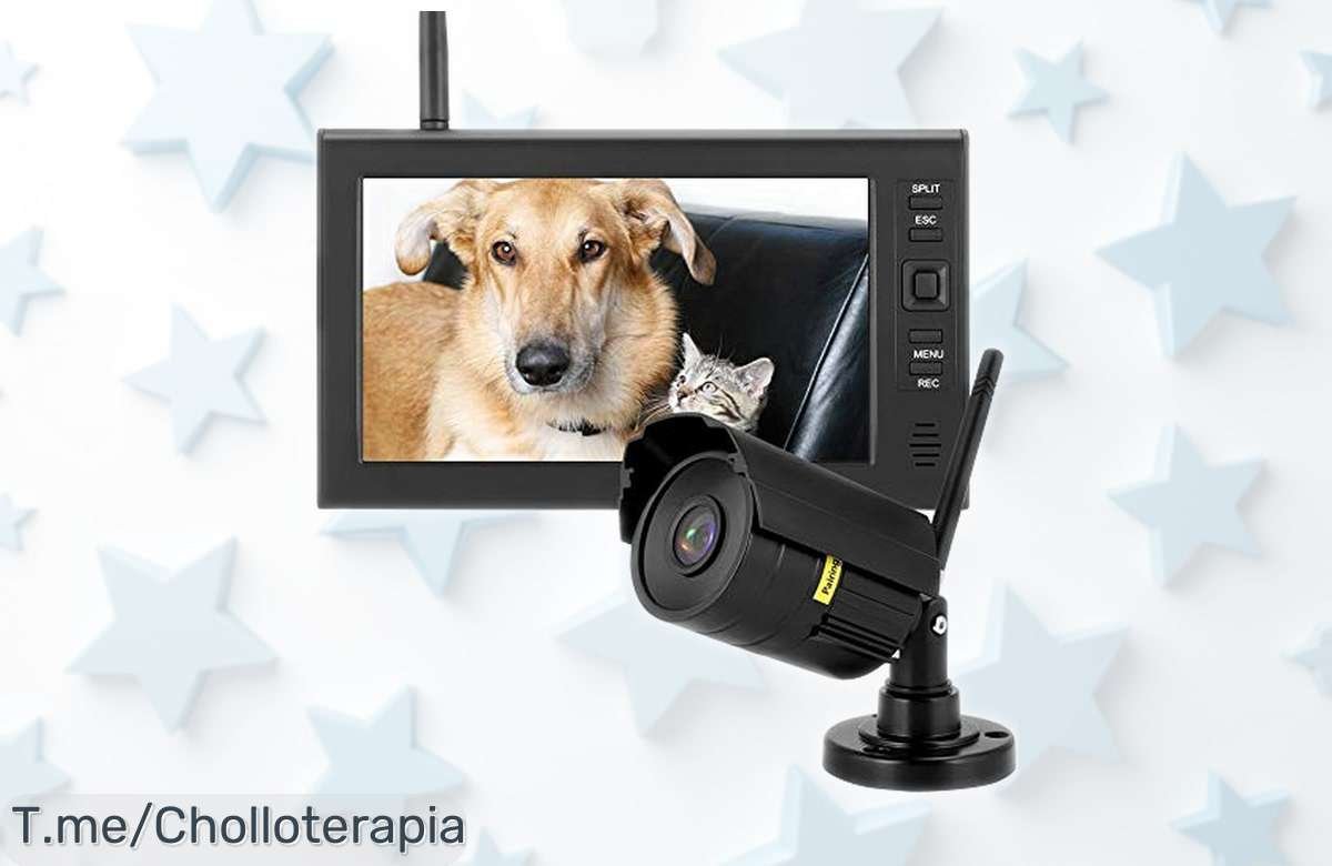 Sistema de seguridad WiFi con cámara IR y monitor 7” rebajado para que no pierdas detalle ni un segundo, visión nocturna + detección de movimiento fácil y sin cables ¡Corre que vuela esta oferta ilimitada!