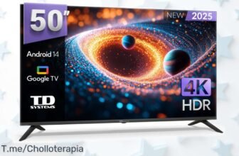 Smart TV 50 pulgadas 4K TD Systems K50DLC21GLE con Android 14 y Hey Google rebajada de precio, un super chollo con control por voz que vuela rápido ¡últimas unidades a este ofertón!