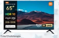 Smart TV Xiaomi de 65 pulgadas con imagen 4K ultra nítida y Alexa integrado, precio súper rebajado que no dura mucho, disfruta Netflix y Prime sin líos ¡Corre antes de que desaparezca este ofertón!
