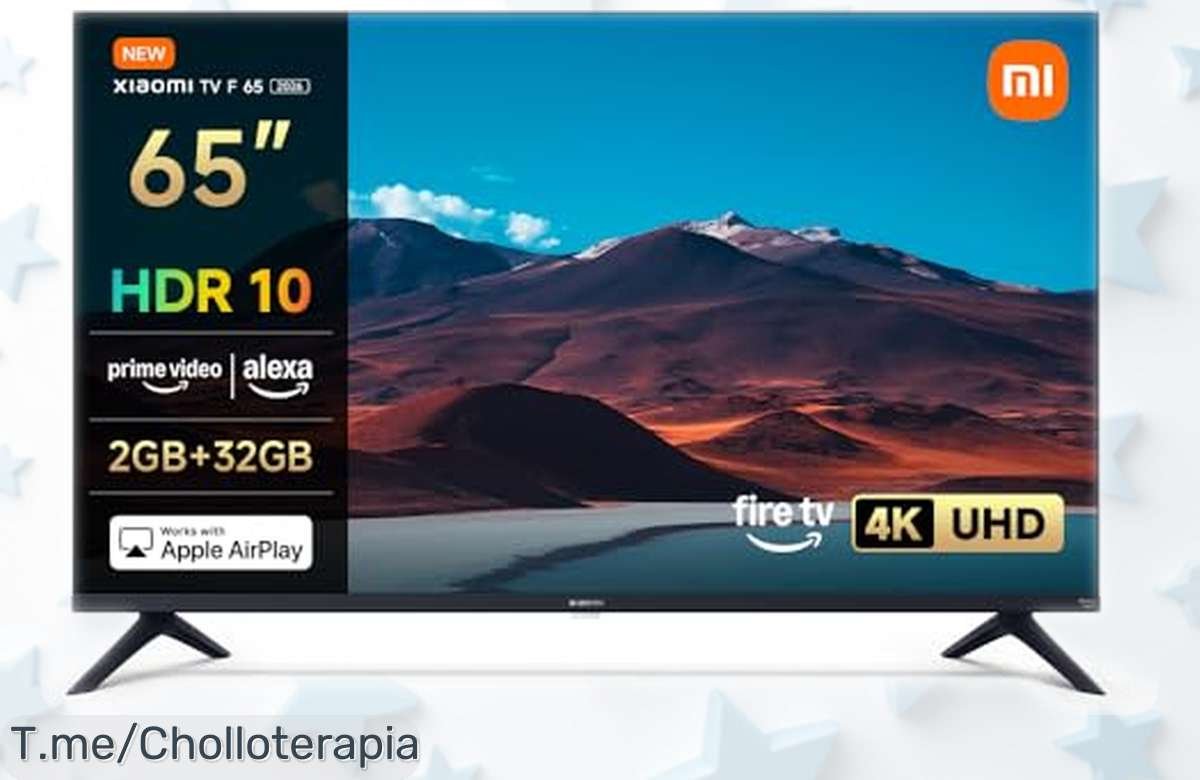 Smart TV Xiaomi de 65 pulgadas con imagen 4K ultra nítida y Alexa integrado, precio súper rebajado que no dura mucho, disfruta Netflix y Prime sin líos ¡Corre antes de que desaparezca este ofertón!