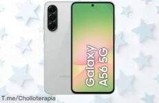 Smartphone Samsung Galaxy A56 5G con pantalla AMOLED 67”, triple cámara 50MP y batería gigante rebajado de precio ¡Un super chollo que no dura para siempre, corre antes que vuelen!