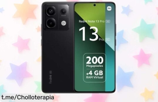 Smartphone Xiaomi Redmi Note 13 Pro 5G con cámara brutal de 200MP y pantalla ultra fluida a 120Hz, rebajado a un precio loco que vuela rápido, batería enorme de 5100mah para no parar; ¡corre que esta oferta limitada se va ya!
