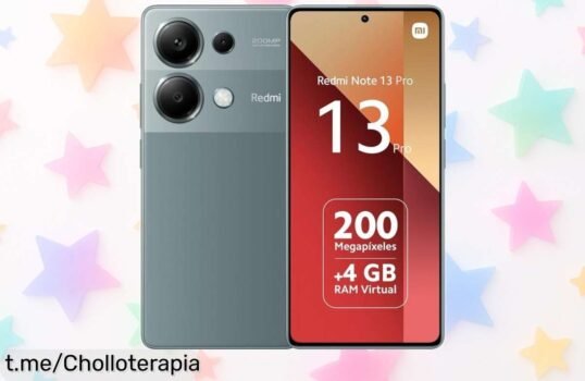 Smartphone Xiaomi Redmi Note 13 Pro con pantalla brutal 120Hz y cámara de 200MP, batería que aguanta todo el día, ahora a precio rebajado nunca visto ¡Corre que vuelan estas unidades en este super chollo temporal!
