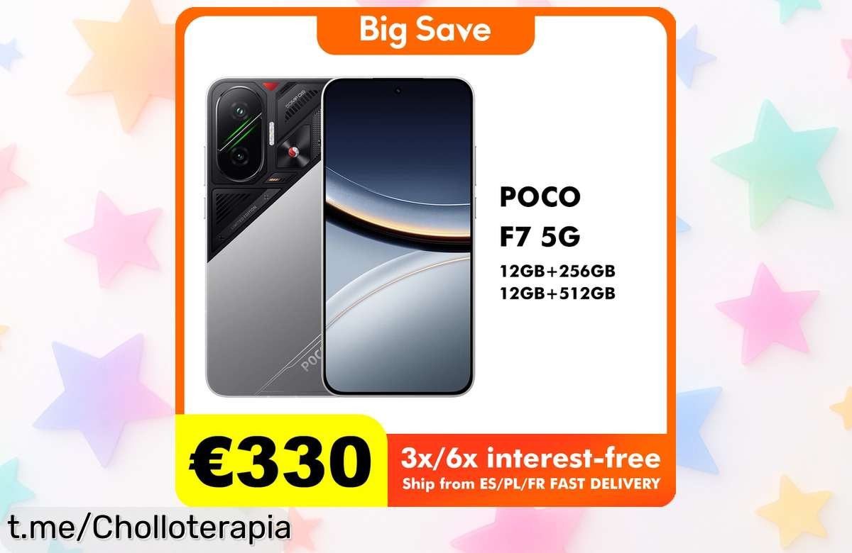 Smartphone potente y rápido POCO F7 5G con 12GB RAM y súper batería de 6500mAh, rebajado a precio muy bajo por tiempo limitado ¡corre que se va este super chollo!