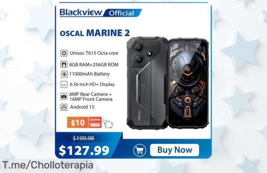Smartphone robusto Blackview OSCAL Marine 2 con batería bestial de 11000mAh y memoria brutal que ahora llega con un precio rebajado nunca visto, ¡ofertón exclusivo por tiempo limitado para los más rápidos!