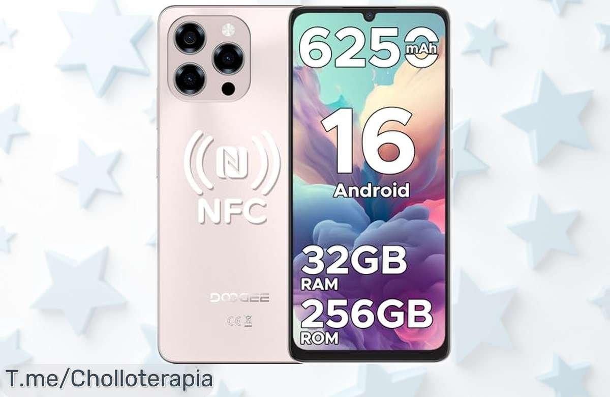 Smartphone súper potente DOOGEE Note 58 Pro con batería de 6250 mAh y pantalla de 90Hz a precio rebajado para que no te quedes sin el tuyo ¡Date prisa que se agotan!