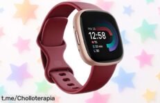 Smartwatch Fitbit Versa 4 rojo cereza con batería de más de 6 días y sumergible a 50m rebajado en un ofertón único que se va volando ¡hazte ya con este chollazo antes que desaparezca!
