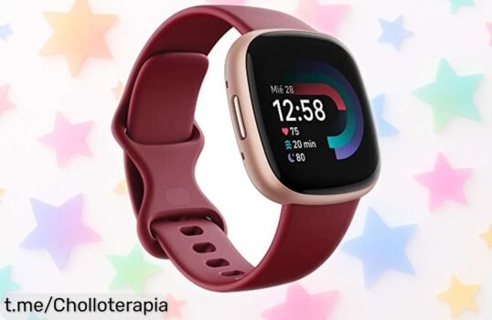 Smartwatch Fitbit Versa 4 rojo cereza con batería de más de 6 días y sumergible a 50m rebajado en un ofertón único que se va volando ¡hazte ya con este chollazo antes que desaparezca!