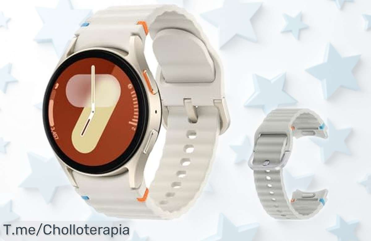 Smartwatch Samsung Galaxy Watch7 40mm beige con súper batería para todo el día, control salud y deporte incluido; precio rebajado brutal por tiempo limitado ¡date prisa antes de que se agoten!