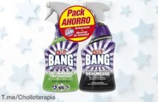 Spray limpiador quitagrasas Cillit Bang pack 2 x 750 ml con precio rebajado brutal para eliminar grasa y manchas sin esfuerzo ¡aprovecha este super chollo antes de que vuelen las unidades y disfruta de un aroma genial!