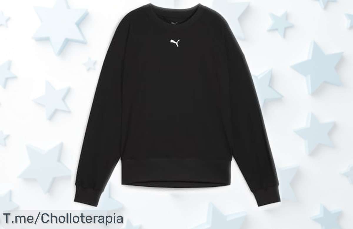 Sudadera Puma W Cloudspun negra para mujer con diseño que llama la atención y precio rebajado éxito total, un super chollo ideal para deporte o salir ¡No pierdas esta oportunidad única y corre a comprarla antes de que se acabe!