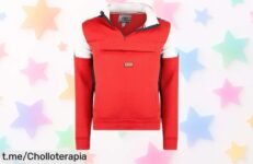 Sudadera con capucha Geographical Norway Fagostino Men en rojo, rebajada al máximo para que luzcas espectacular sin pararte, ¡ofertón limitado que se acaba volando, corre antes de perder este precio loco!