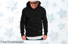 Sudadera con capucha hombre oversize para invierno y deporte rebajada brutalmente, súper chollo que dura poco y te va a encantar, precio loco solo hoy ¡no dejes que se escape este ofertón!