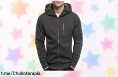 Sudadera con capucha slim fit para hombre en gris oscuro, diseño súper estiloso y precio rebajado que vuela rápido; una ganga irresistible que no puedes dejar pasar ¡móntate ya en este ofertón antes de que desaparezca!