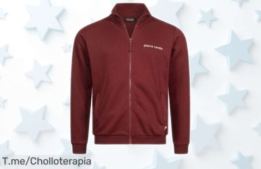 Sudadera con cremallera para hombre Pierre Cardin O103220R077 diseño top y caída de precio brutal oferta limitada ¡Corre que vuelan!