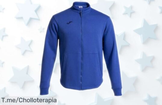 Sudadera de hombre Joma con cremallera rebajada que mantiene el calor y tiene bolsillos para todo, ahora a un precio muy bajo que no durará mucho ¡consíguela antes de que suba!