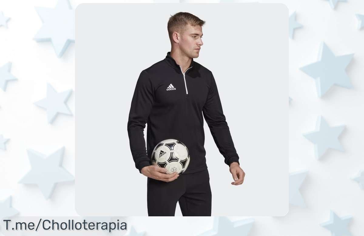 Sudadera deportiva Adidas Entrada 22 para hombre en azul, rojo y negro con precio rebajado de locura: un super chollo que vuela rápido ¡Lúcete en tus entrenos con estilo único a precio de ganga! Corre que vuelan estas ofertas limitadas.