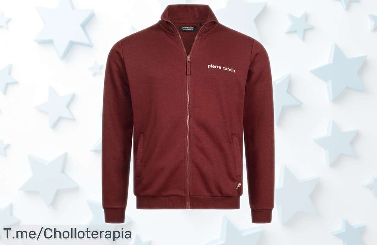 Sudadera hombre Pierre Cardin con cremallera completa diseño top en super chollo y rebaja brutal que vuela rápido hazte ya con la tuya antes de que se agoten estas unidades únicas sin prisa ni pausa porque vuelan