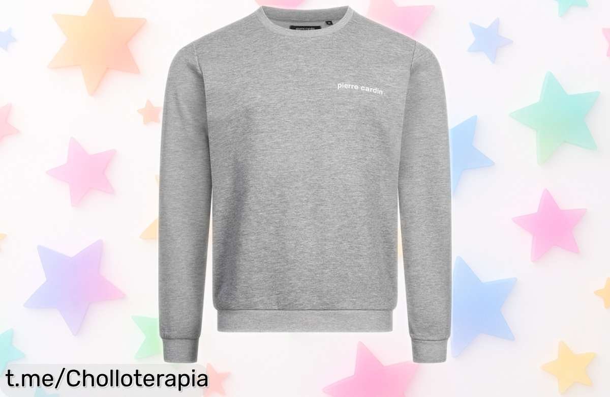 Sudadera hombre Pierre Cardin con diseño exclusivo y caída de precio brutal que no se repite, una oportunidad única para lucir estilo sin pasarte; chollazo limitado ¡date prisa que vuela!