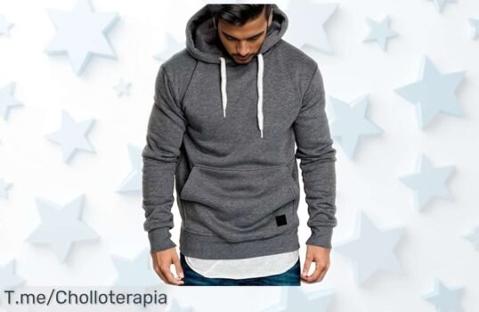 Sudadera para hombre estilo retro con capucha y bolsillos en caída de precio brutal perfecto para diario no pierdas este super chollo que está volando aprovecha antes que desaparezca