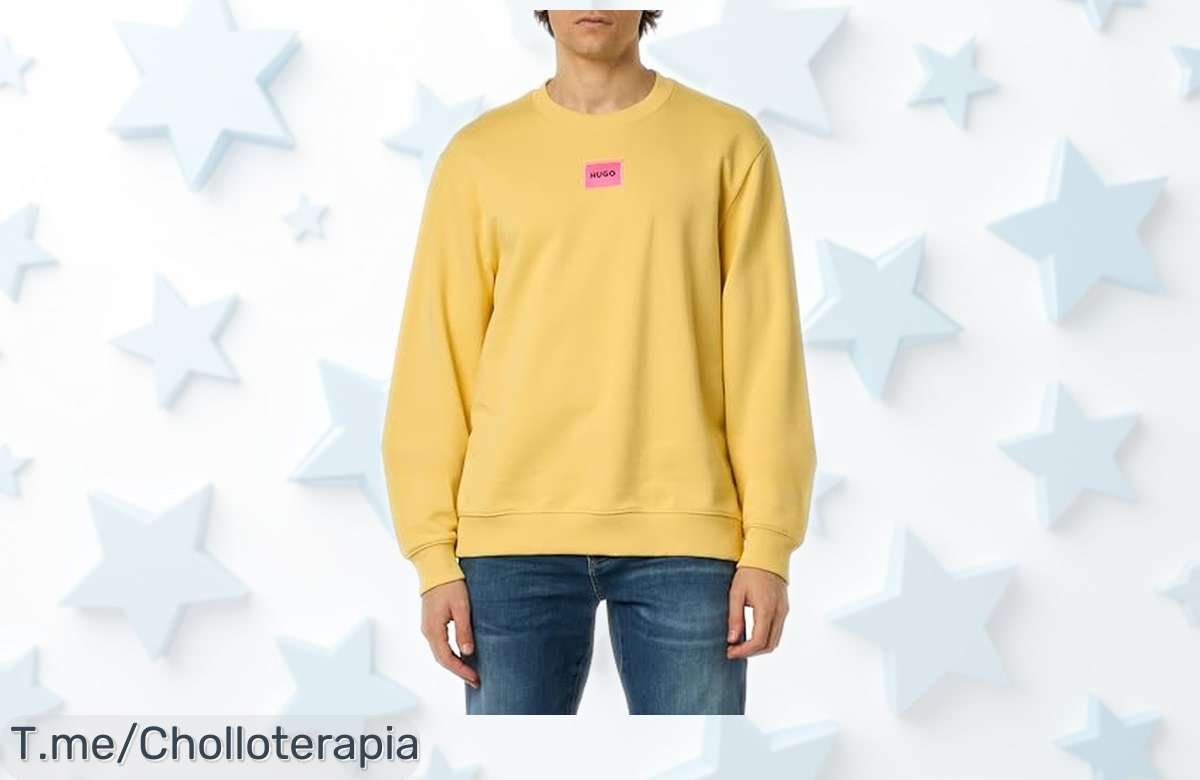 Suéter amarillo Hugo Diragol212 para hombre con precio rebajado, ¡pocas unidades y un super chollo que vuela rápido! No dejes pasar esta oportunidad única y llévatelo ya antes de que desaparezcan.