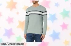 Suéter moderno para hombre Key Largo Firmino en color moss faded con detalles top y precio rebajado, un super chollo que no puedes dejar pasar ¡Corre antes de que se acabe esta caída de precio!