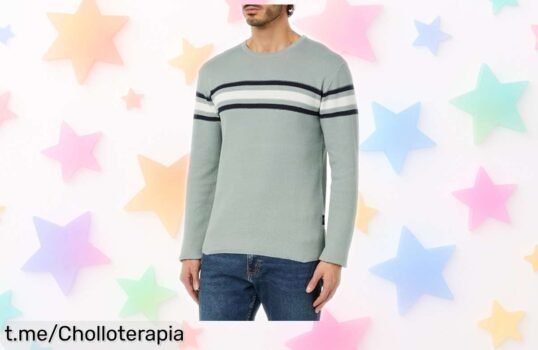 Suéter moderno para hombre Key Largo Firmino en color moss faded con detalles top y precio rebajado, un super chollo que no puedes dejar pasar ¡Corre antes de que se acabe esta caída de precio!