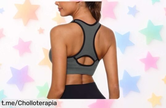 Sujetador deportivo Sykooria para mujer con espalda cruzada y tirantes anchos precio rebajado, soporte máximo que sentirás desde el primer uso oferta limitada ¡date prisa antes de que desaparezca!