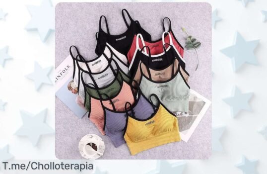 Sujetador deportivo para mujer con top corto súper suave a precio rebajado, un super chollo que no dura para siempre ¡corre y llévate el tuyo antes de que vuelen!