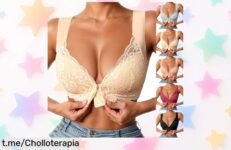 Sujetador push up con encaje Poiuiyqa talla grande súper sexy sin aro y tirantes versátiles rebajado a un precio de ganga ¡aprovecha ya que las unidades vuelan!