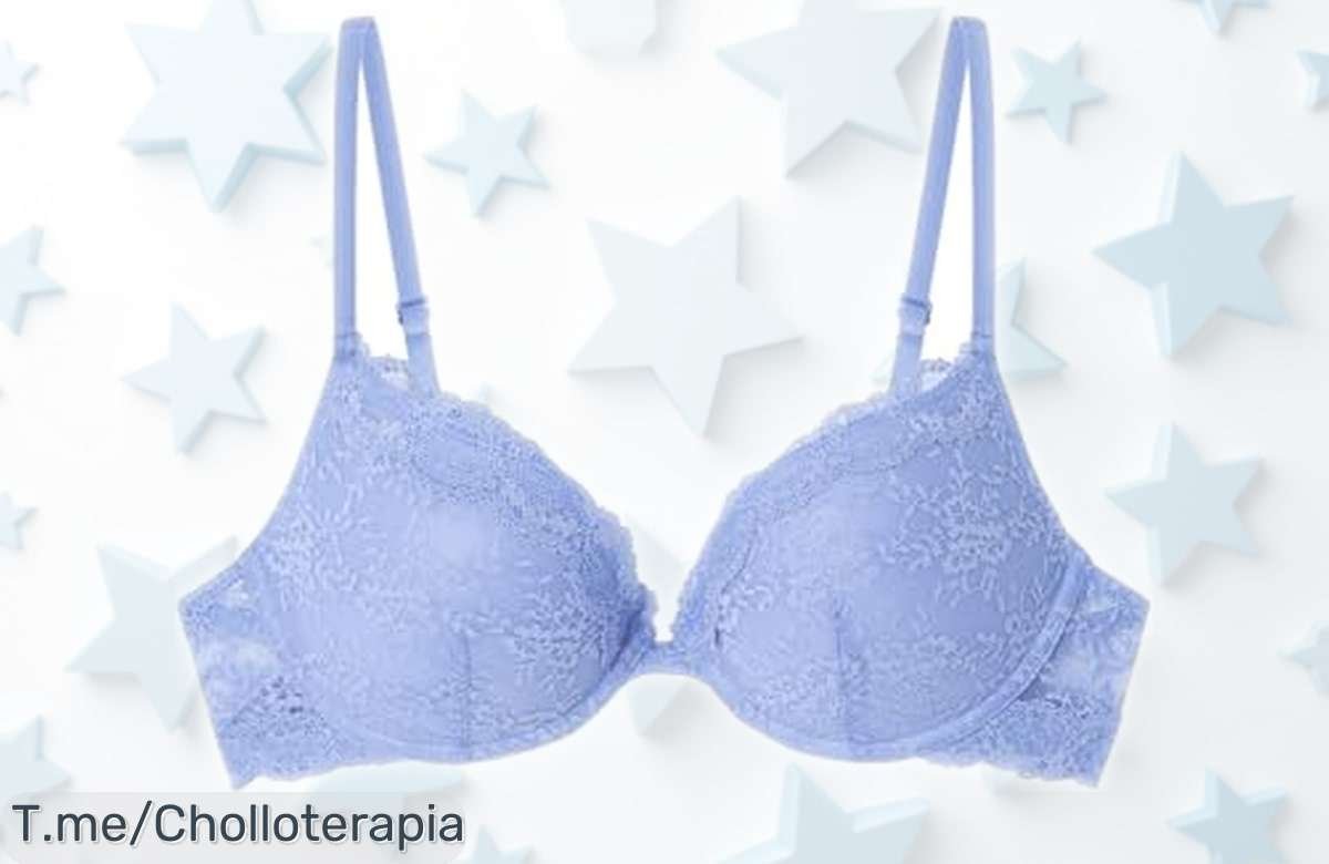 Sujetador push up con encaje súper femenino realza tu escote rebajado a precio bomba solo quedan pocas unidades corre y no lo dejes escapar