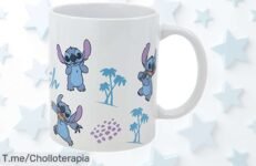 Taza de cerámica Stitch en caja regalo ideal para peques con diseño súper chulo y resistente a precio rebajado que no volverás a encontrar ¡Date prisa que vuelan!