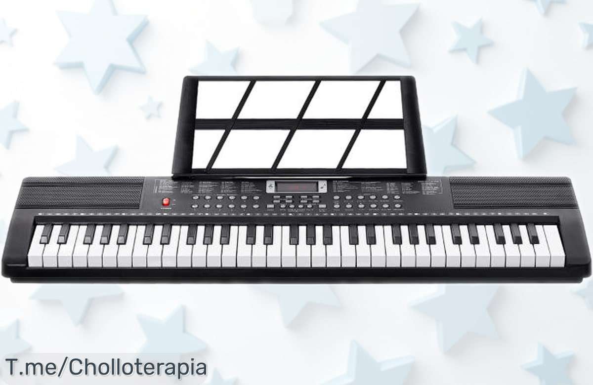 Teclado SucceBuy 61 teclas con 200 tonos y ritmos, altavoces directos y canciones incluidas a un precio bajísimo que no se repite ¡Date prisa que vuelan las unidades en esta oferta limitada!