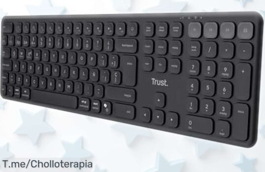 Teclado inalámbrico Trust Vaiya Bluetooth para 4 dispositivos con batería de 6 meses a precio rebajado increíble, un super chollo que vuela rápido, ¡no lo dejes escapar y hazte con el tuyo ya!