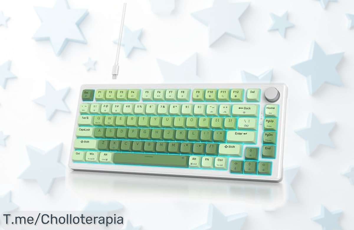Teclado mecánico SbocKeeb 75% con hotswap y luces RGB rebajado, chollazo que devuelve vida a tu escritorio y facilita cambiar teclas sin líos ¡Corre que esta oferta única solo dura poco!