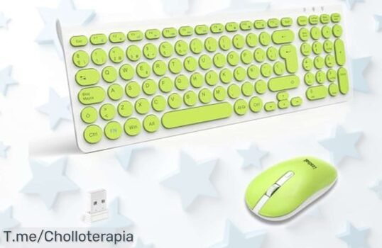 Teclado y ratón inalámbricos súper silenciosos LeadsaiL KF29 con conexión estable hasta 10 m oferta rebajada increíble para Mac y PC, un super chollo que no puedes dejar escapar ¡date prisa antes de que se agoten!