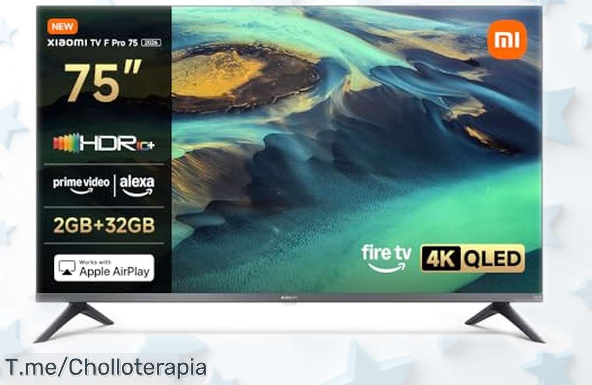 Televisor gigante Xiaomi TV F Pro 75” con imagen 4K QLED súper nítida y control por voz Alexa, ahora a precio rebajado ¡colores vibrantes y modo juego que no puedes dejar escapar! Oferta limitada para los más rápidos.