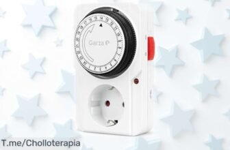Temporizador analógico Garza 400600 blanco con programación fácil cada 15 minutos y protección infantil ahora a precio rebajado que vuela no pierdas este super chollo para controlar tus dispositivos ¡corre antes que se agote!