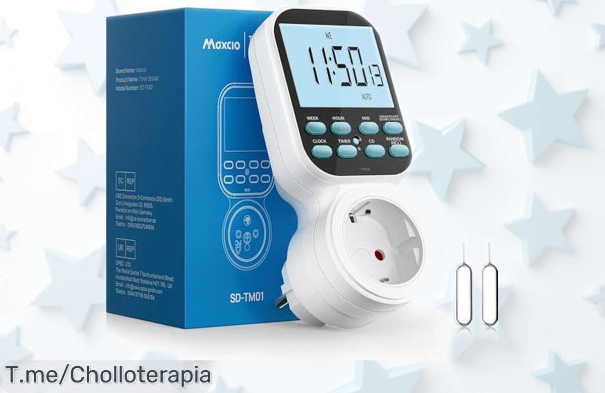 Temporizador enchufe digital con 20 programas y modo antirrobo, memoria ante cortes y protección infantil a un precio rebajado que no vas a encontrar dos veces ¡Corre que vuelan estas unidades!