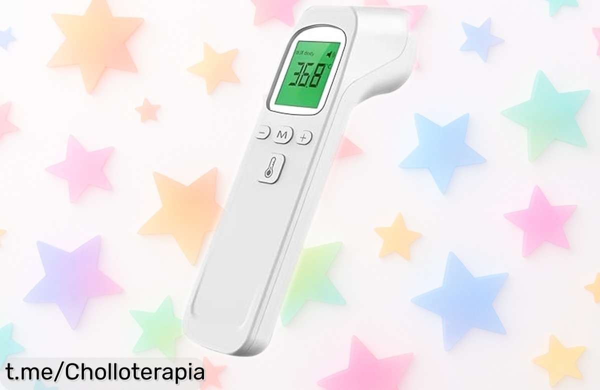Termómetro digital infrarrojo sin contacto con lectura ultra rápida y alerta de fiebre rebajado para cuidar a toda la familia no pierdas este ofertón que vuela porque es por tiempo limitado