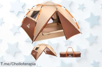 Tienda de campaña Betenst para 3 personas con doble capa impermeable y resistencia al viento fuerte, ventilación ideal y precio rebajado que no dura mucho ¡aprovecha ya esta oferta limitada antes de que desaparezca!