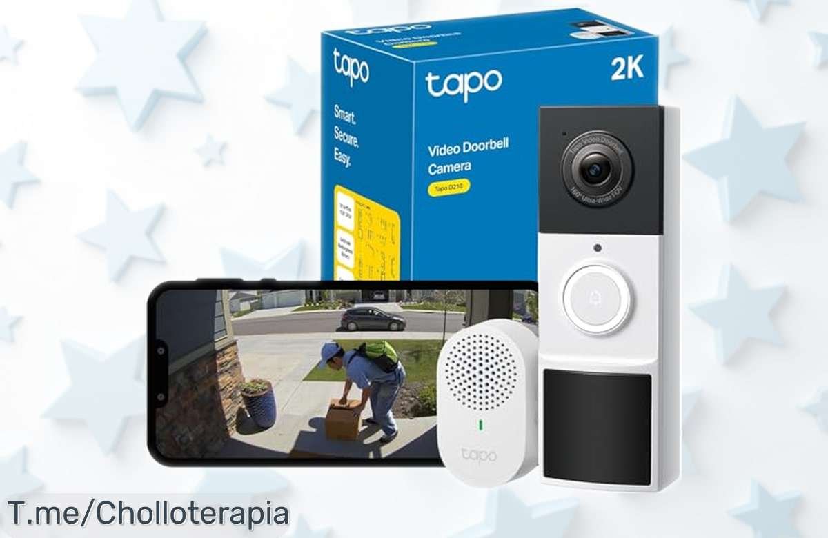 Timbre inalámbrico con cámara 2K Tapo D210 a precio rebajado imágenes nítidas y visión nocturna para que no te pierdas nada aprovecha este ofertón limitado antes de que desaparezca