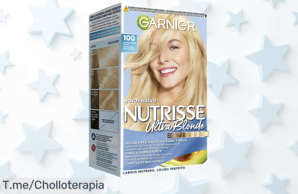 Tintura ultra blonde Garnier Nutrisse sin siliconas con fórmula renovada para un rubio radiante y fácil ¡Precio rebajadísimo por tiempo limitado, este súper chollo se va volando!