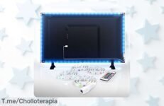Tira LED para TV y PC BKLicht de 2m con mando, 16 colores increíbles y conexión USB a precio rebajado que no te puedes perder Corre antes de que se agoten estas unidades en oferta única ¡Dale vida a tus tardes desde el sofá ya!