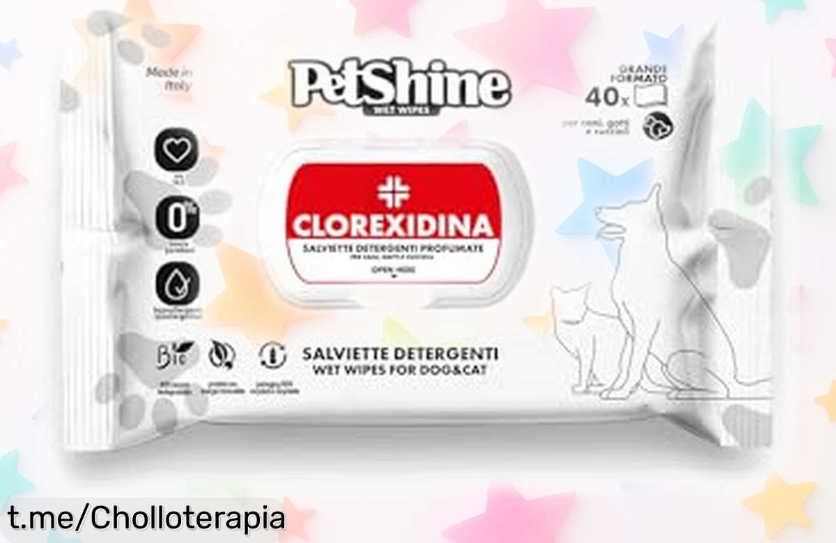 Toallitas PetShine para perro y gato limpian y protegen sin alcohol con cierre seguro, paquete rebajado de 40 unidades que vuela ¡No pierdas este super chollo para cuidar a tu peludo ya!