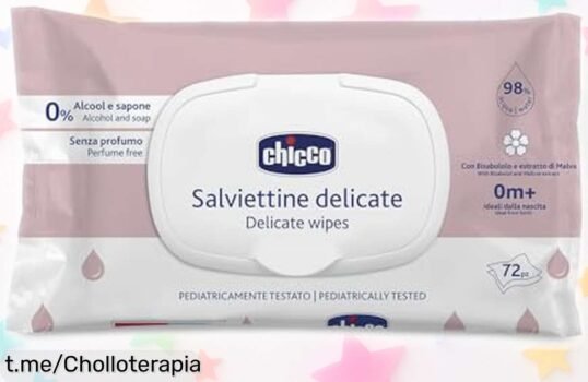 Toallitas para bebés Chicco megapack con 864 unidades sin alcohol piel suave y delicada rebajadas al máximo chollazo irresistible que vuela rápido ¡llévate este súper pack ya!