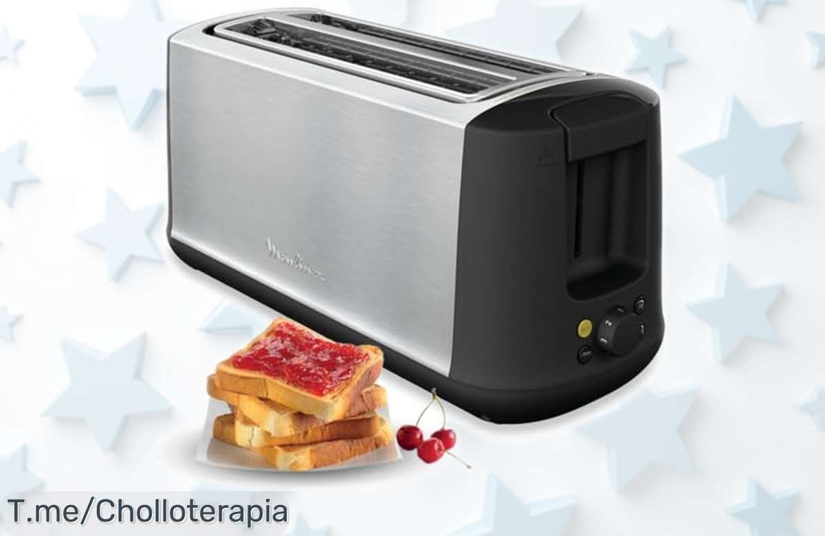 Tostadora Moulinex Subito Select con doble ranura y 7 niveles, acero inoxidable; precio rebajado que no baja dos veces, aprovecha ya este super chollo para desayunos de diez antes que desaparezca.