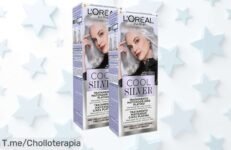 Tratamiento matizador cool silver de L’Oréal para canas sin amoníaco con precio rebajado un super chollo para potenciar tu gris platino oferta limitada ¡corre que vuelan!