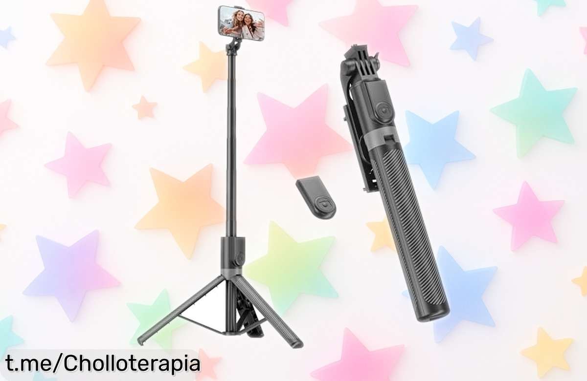 Trípode para móvil Riseofle 180 cm con mando inalámbrico y giro de 360° super ligero y ajustable a un precio rebajado irresistible que no durará, ¡una oportunidad brutal para capturar tus mejores momentos ya!
