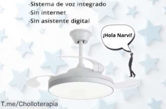 Ventilador de techo Narvi con luz LED regulable y control por voz, ahora con precio rebajado que no puedes dejar pasar; refresca tu espacio con estilo y funciones únicas antes de que se agoten las unidades ¡Date prisa!